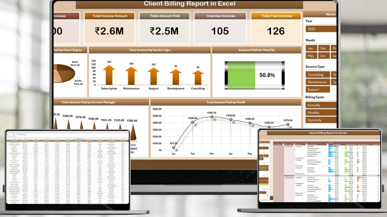 Client Billing Report in Excel