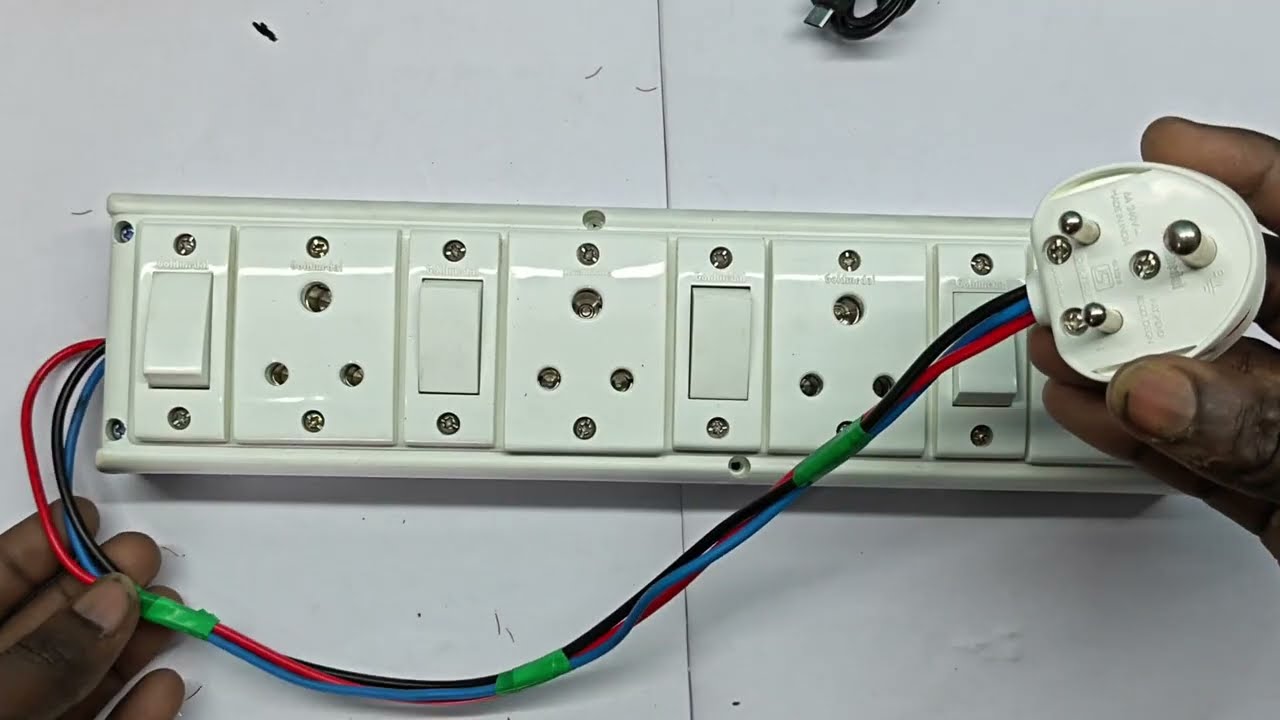 स्विच बोर्ड वायरिंग कनेक्शन कैसे करे! 4 switch 4 socket connection!
