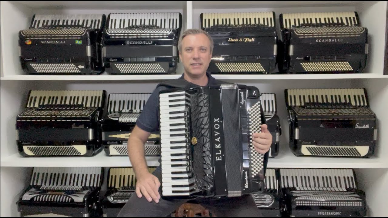 Acordeon Elkavox - Quarta de voz - 11/7 Reg - 48 cm - Jeferson Oliveira