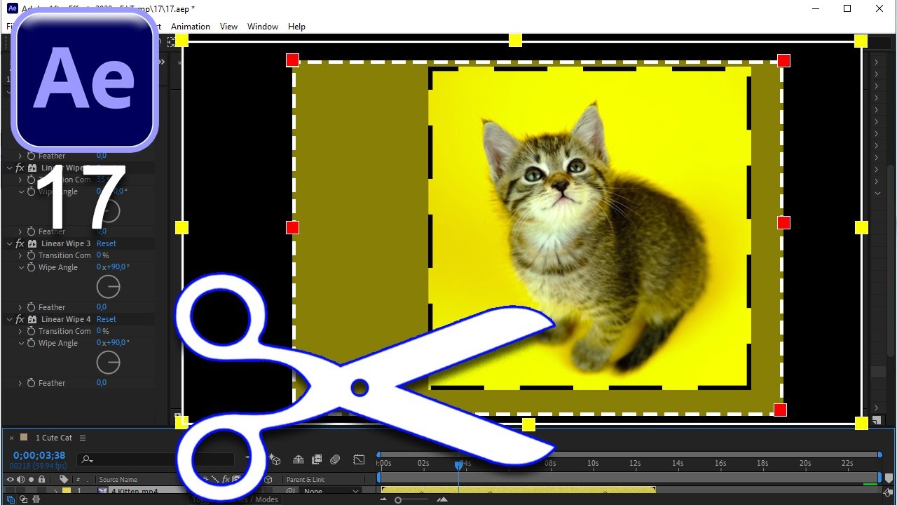 Как 🔪 Обрезать КРАЯ Видео в Adobe After Effects 🟦 3 Способа Crop КАДРИРОВАТЬ. Эффект БЫСТРО Урок 17