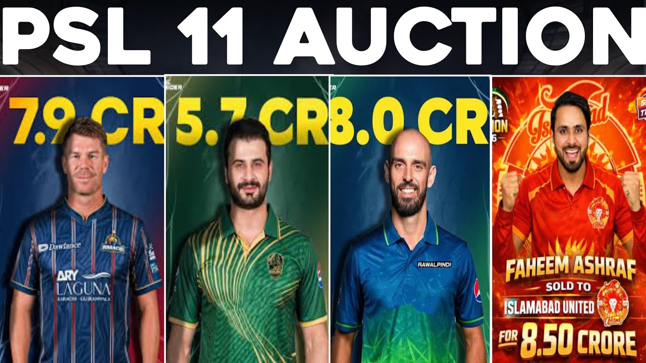 PSL 11 Auction Full List Of Sold Players | Naseem Shah Is Most Expensive 
