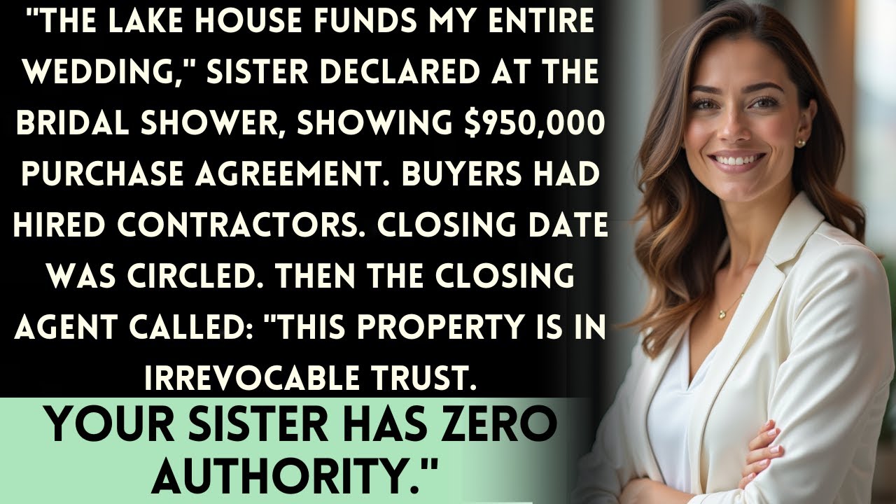 Sister Sold My Lake Property For Her Wedding—Until The Closing Agent Found The Trust Documents