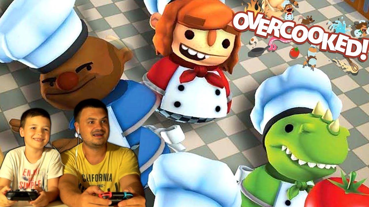 OverCooked Игра на ДВОИХ - Nintendo Switch играю с Папой :) KokaPlay Let'sPlay