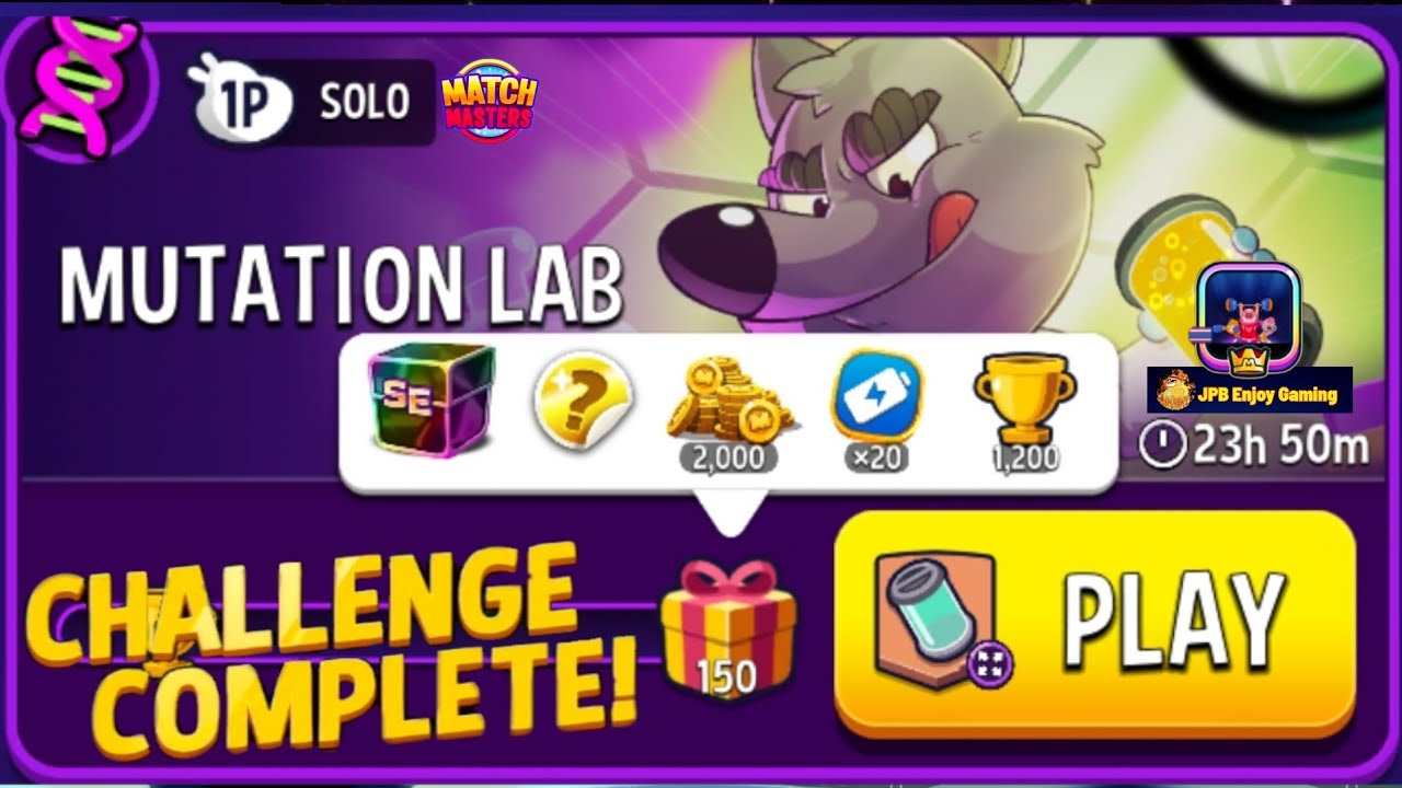 Mutation Lab+Super Sized Solo Challenge /150 DNA/ 7000 Score Match Masters