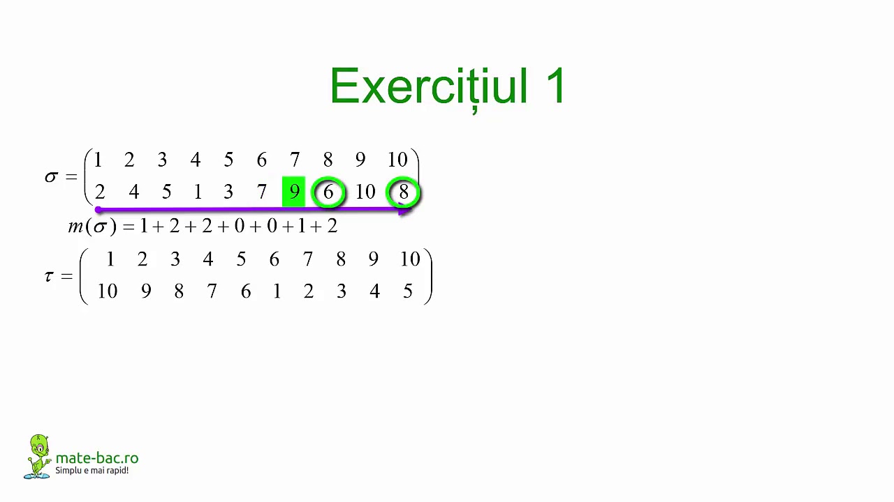Signatura permutari _ Algebra cls. a 11a