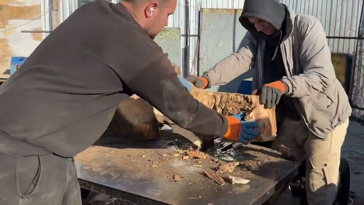 Giant Logs Cracking Under Pressure