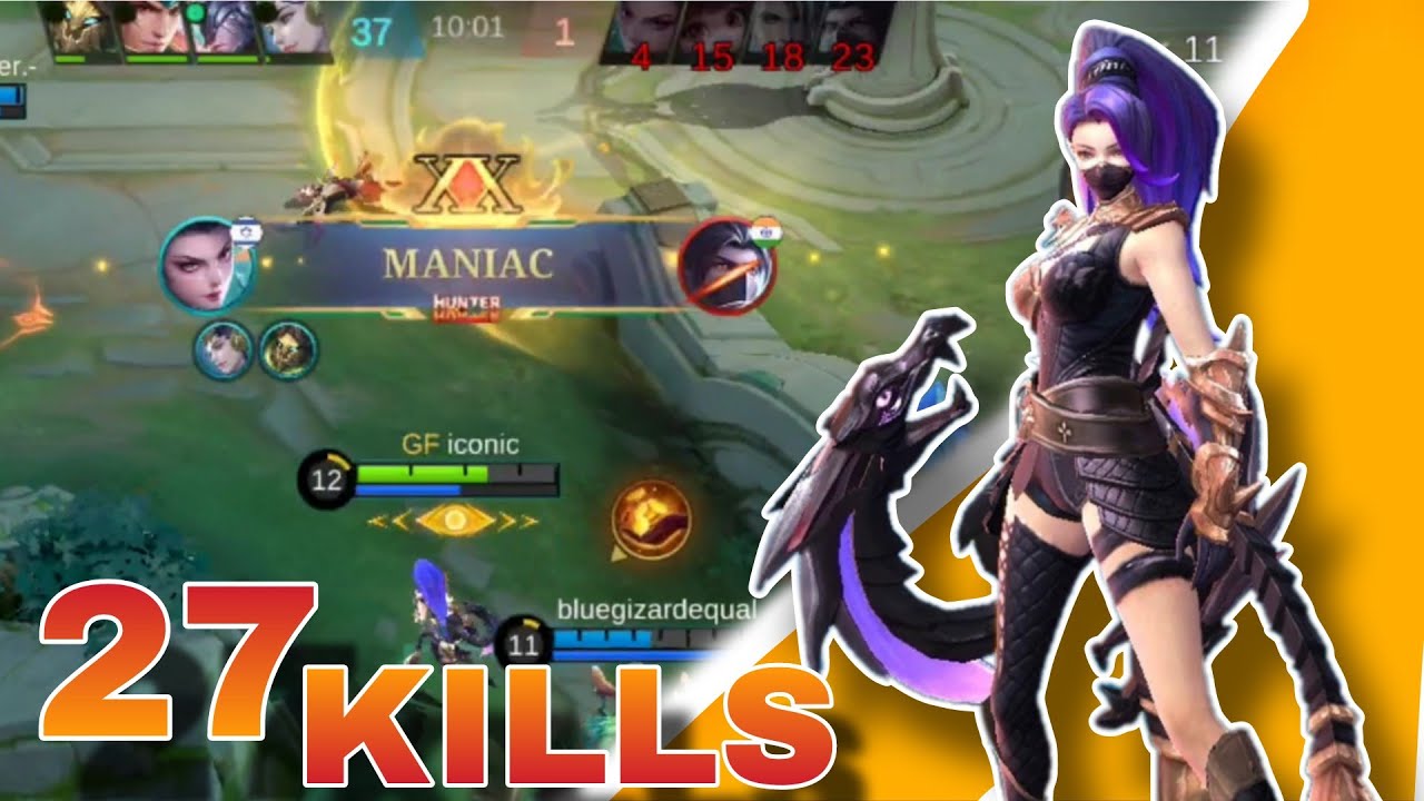 HANABI GAMEPLAY + MANIAC!!  #gameplayhanabi #mlbb 
