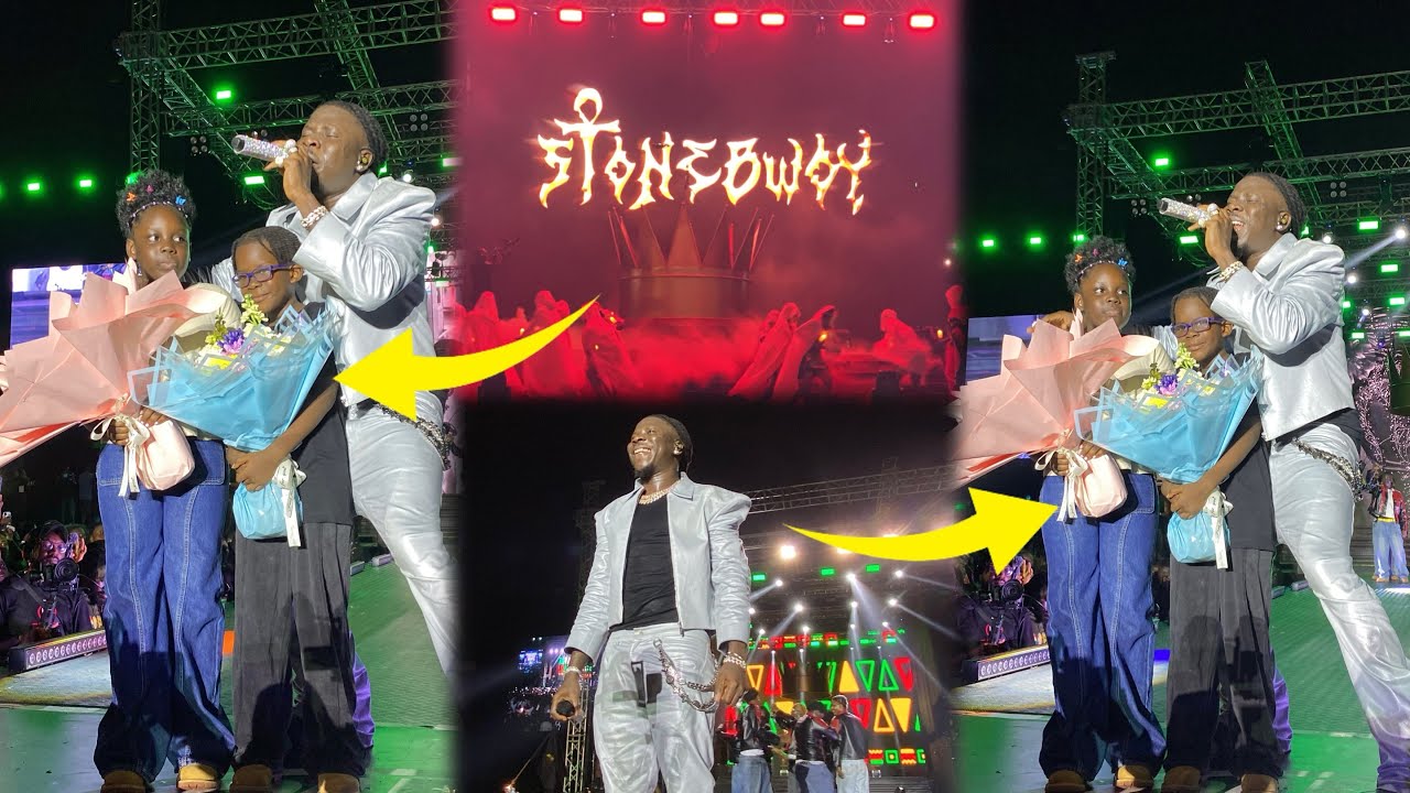 ❤️ 🔥Stonebwoy&rsquo;s children surprised him with an expensive Christmas gift on stage at BHIM FEST 2025