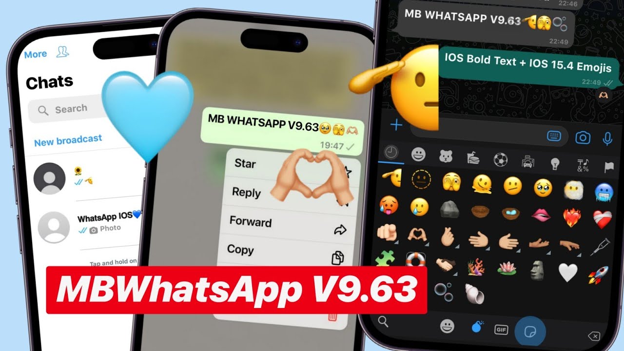 MB WHATSAPP IPHONE V9.63 IOS 15.4 EMOJIS & BOLD TEXT EDITION