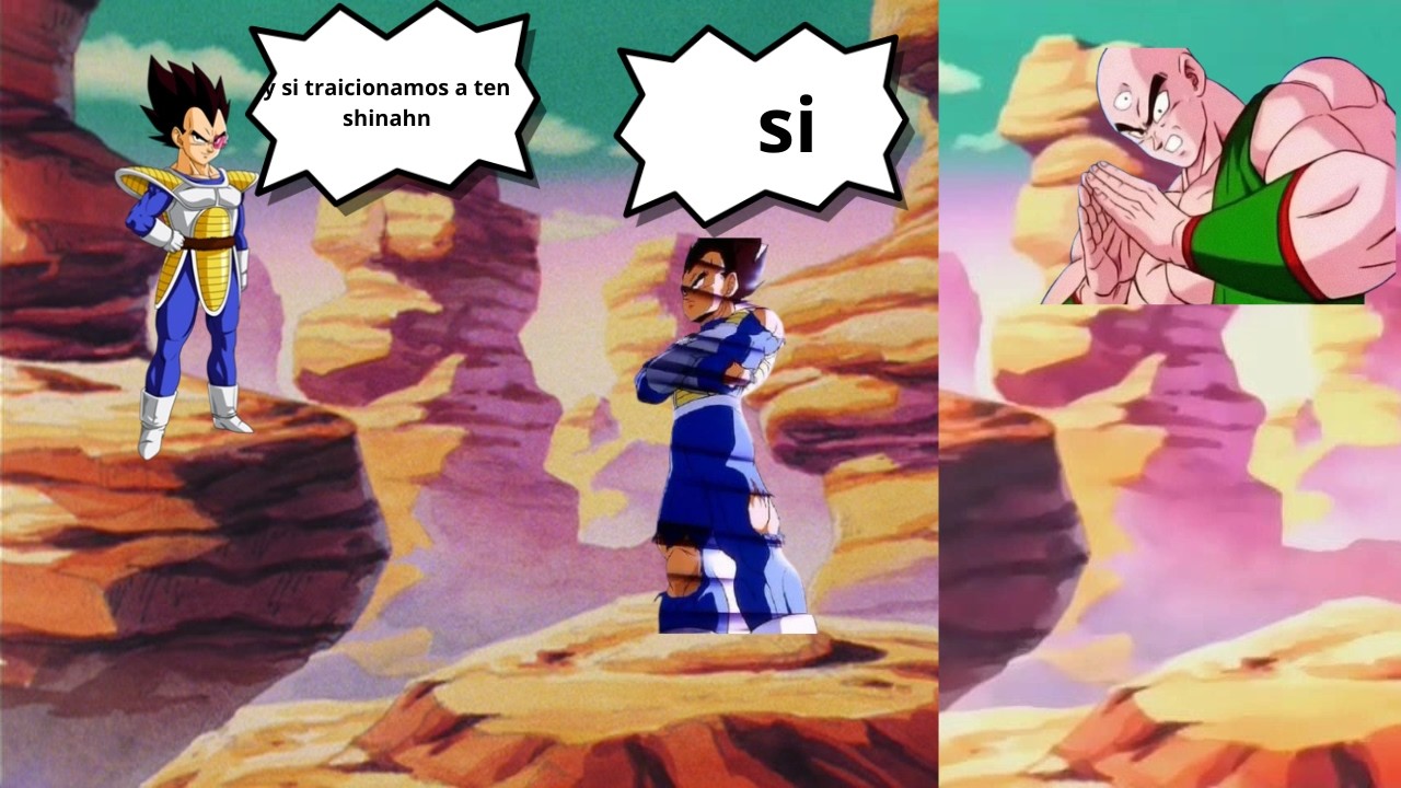 VEGETA VIAJA AL PASADO PARA REUNIRSE CON VEGETA DEL PASADO Y TRAICIONARNOS