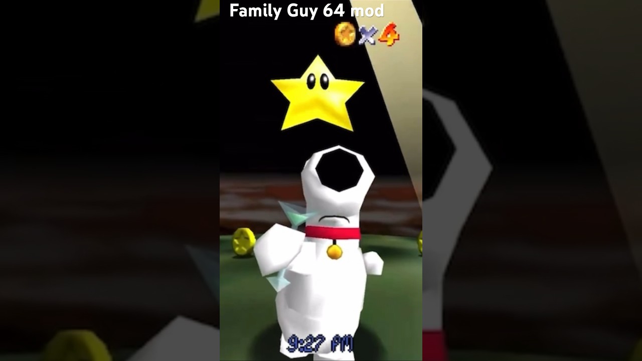 Brian Griffin mod for Super Mario 64 by SuperKirbyLover; Clip by SpaceLand007