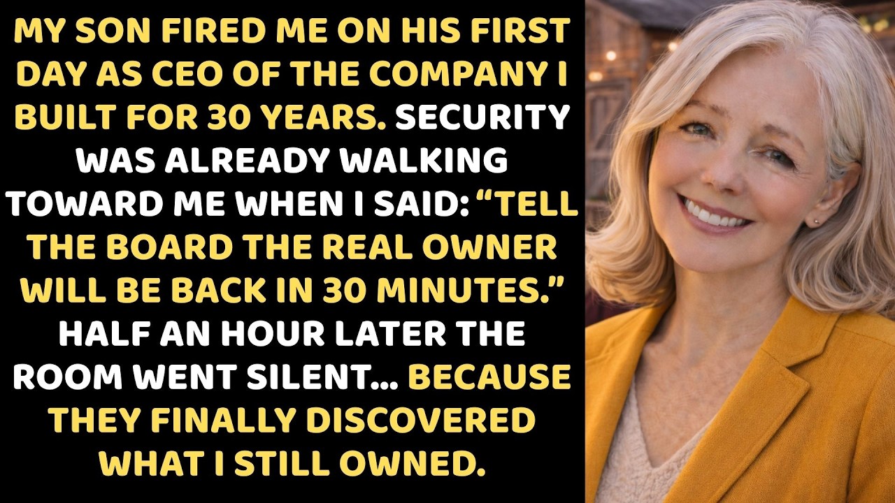 My son fired me on his first day in charge… until my response changed everything