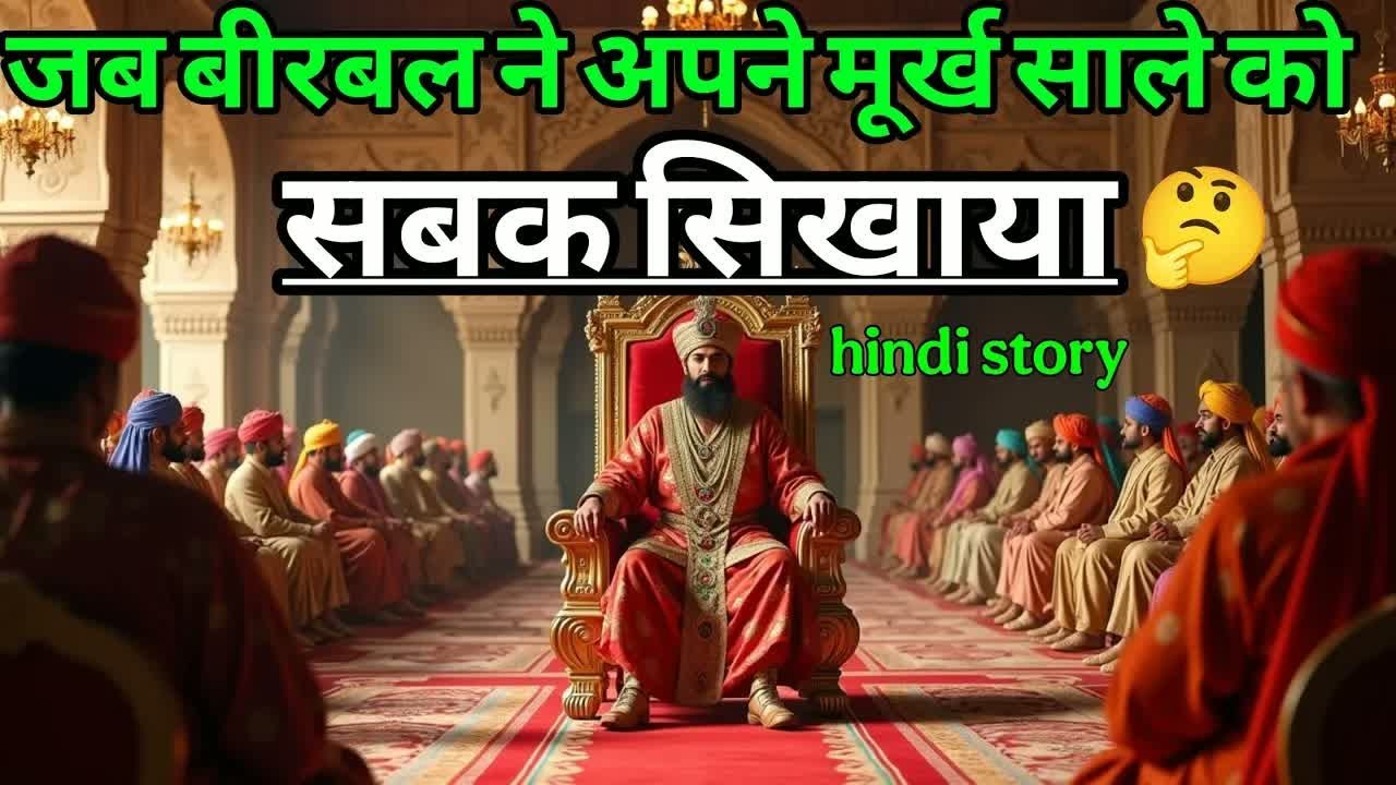 जब बीरबल ने अपने मूर्ख साले को सबक सिखाया ｜ akbar birbal ki kahani ｜ hindi kahani ｜ majedar story ｜.