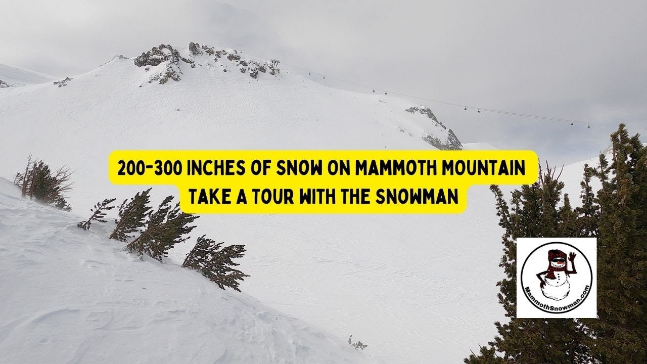 200–300 дюймов снега в горнолыжном курорте Маммот-Маунтин