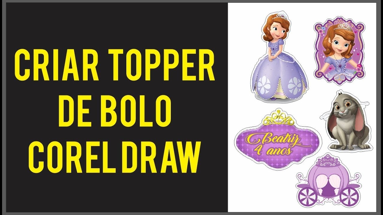 Criar Topper de Bolo Corel Draw Tutorial
