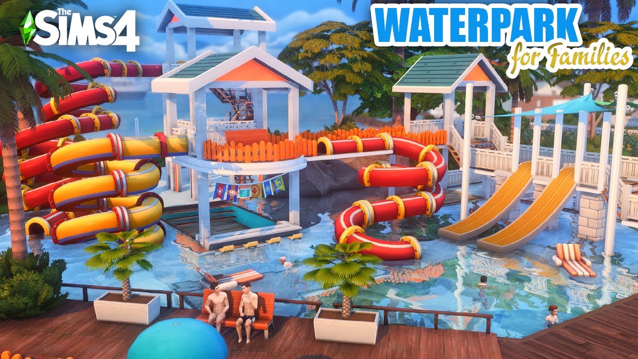 Sims 4 GROWING TOGETHER: WATERPARK FOR FAMILIES [No CC] | Kate Emerald