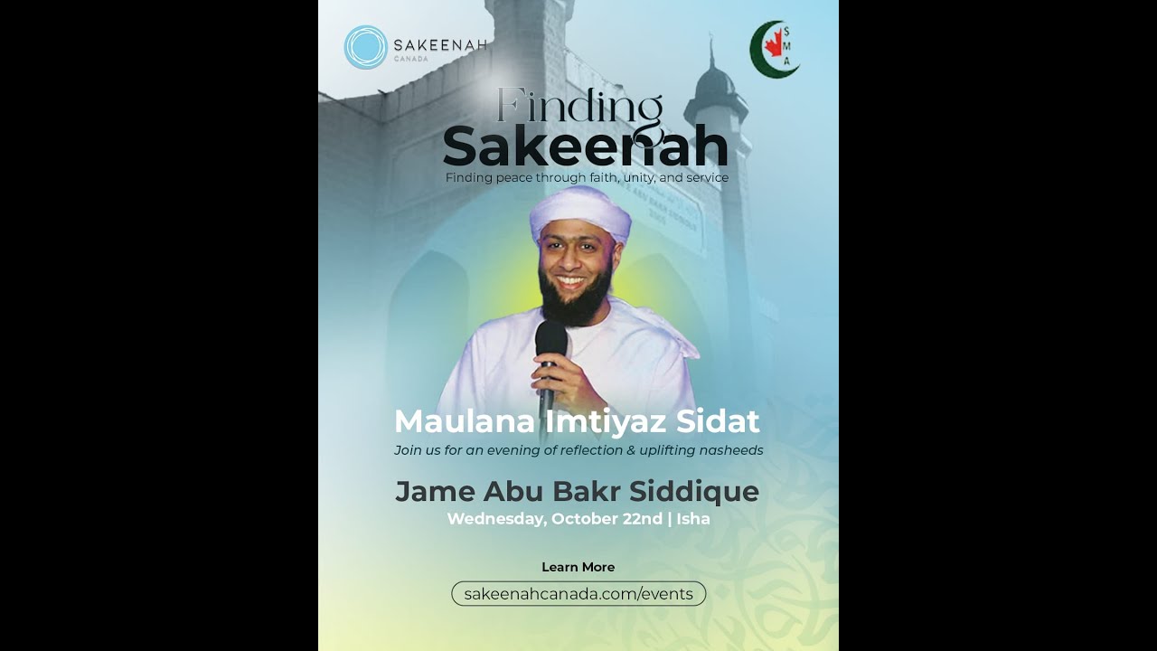Finding Sakeenah | Nasheed program with Maulana Imtiyaz Sidat | Wed. 22/10/25 @MaulanaImtiyaz 