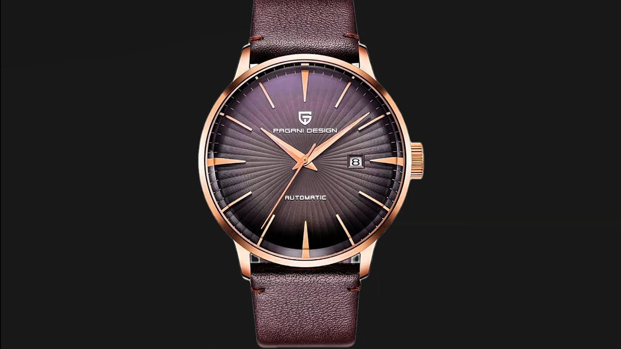 Pagani Design Automatic Mechanical Brown Dial Premium Brown Leather Strap Men's Watch