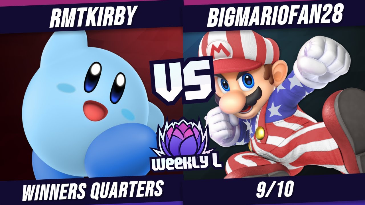 RMTKirby vs BigMarioFan28 -  Winners Quarters - Weekly L #182 | Kirby vs Mario