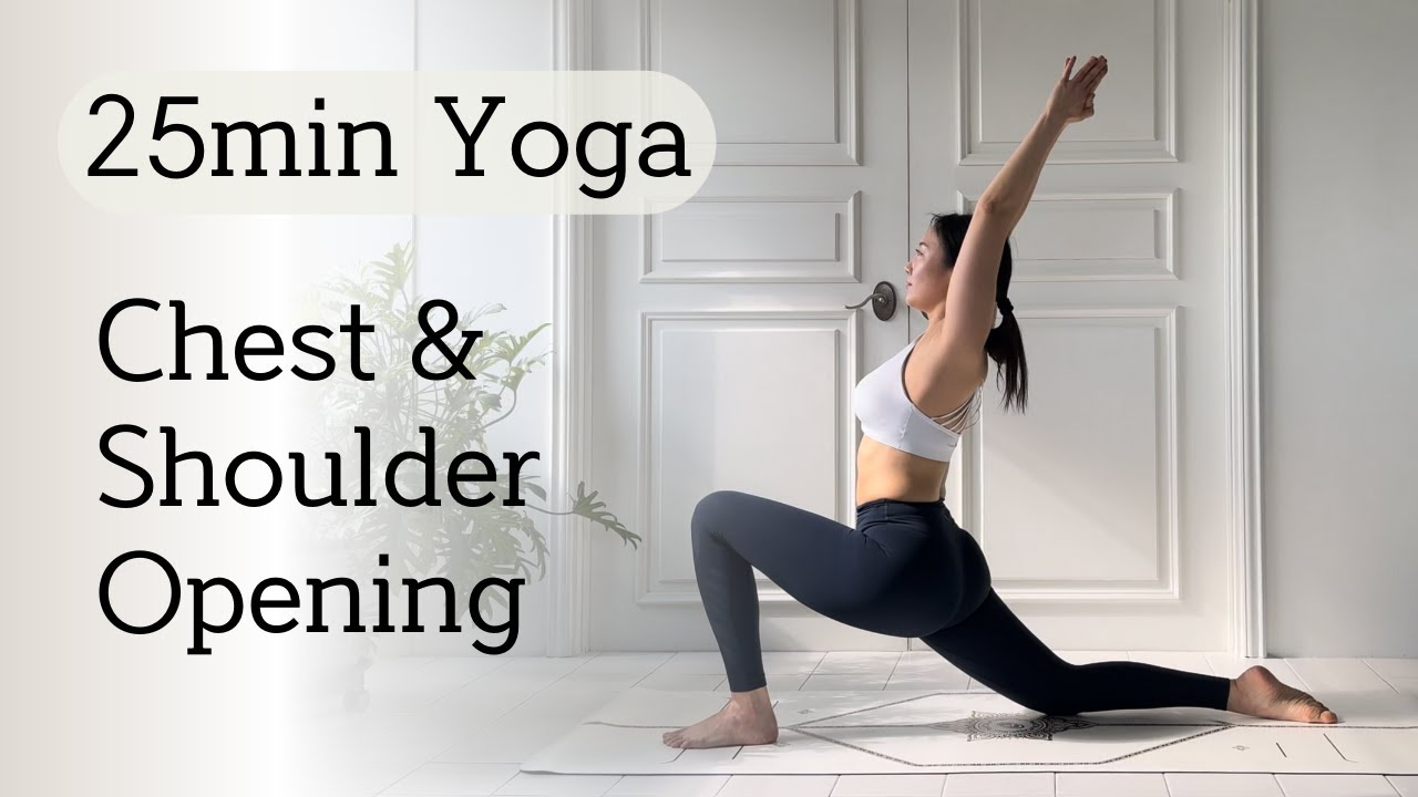 [25 min, Beginner] Yoga for opening rounded shoulders and chest