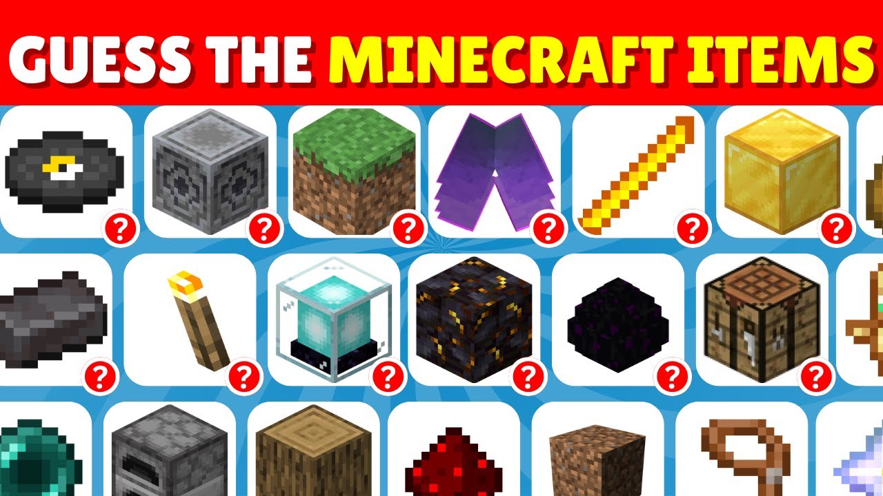 Minecraft Item Challenge! 🧱 Guess the Item from Easy to Impossible Levels!⚔️