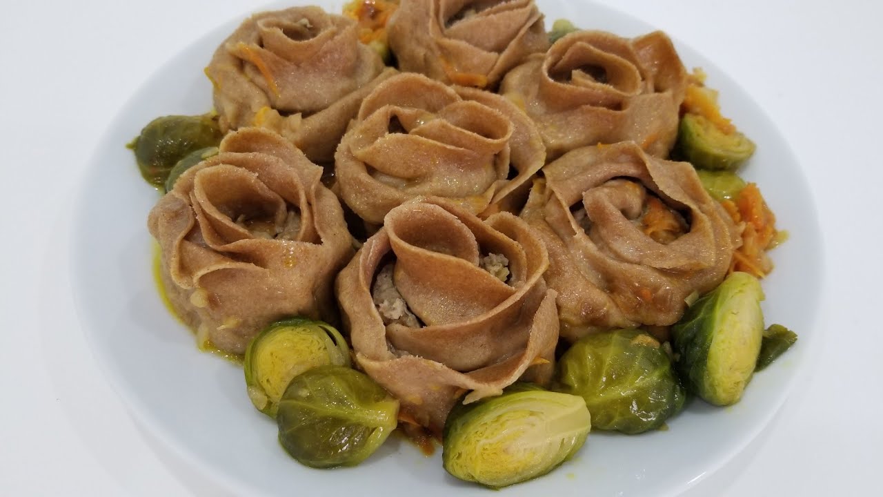 МАНТЫ из цельнозерновой муки с индюшкой на сковороде/Whole Grain manti with turkey