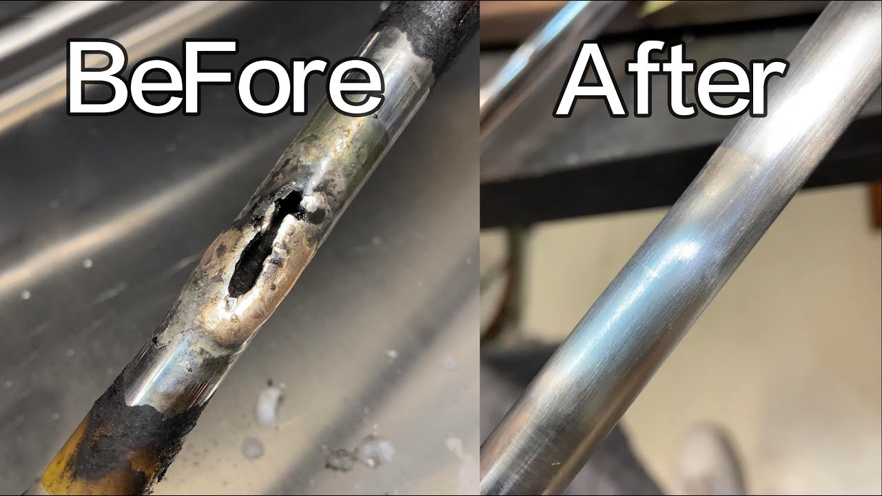 How to repair vintage steel road bike with rusty hole at home 在家中修复生锈的钢管公路自行车