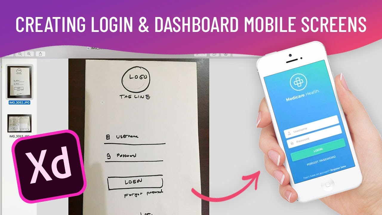 Creating Login & Dashboard Mobile Screens: Adobe XD Tutorial