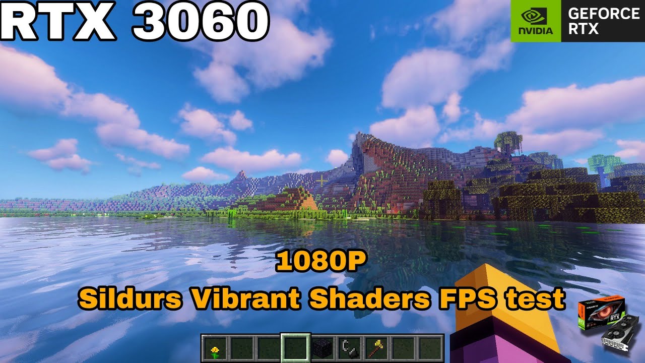 Minecraft 1.21.1 RTX 3060 Sildurs vibrant shaders FPS test 1080P