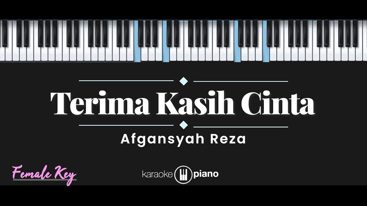 Terima Kasih Cinta - Afgan (KARAOKE PIANO - FEMALE KEY)