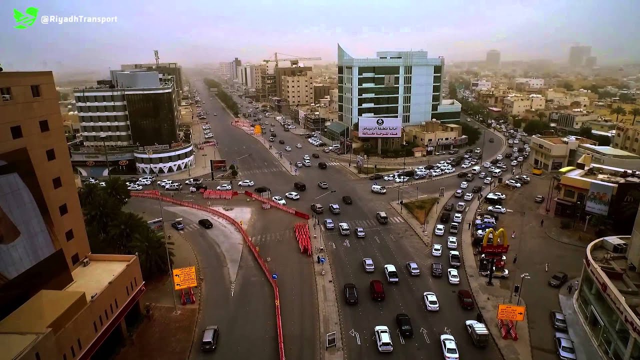 قطار الرياض | التحويلات المرورية على طريق صلاح الدين الأيوبي (الستين) | تصوير جوي
