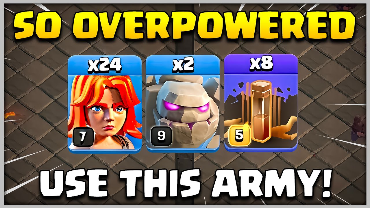 Th12 Valkyrie Attack Strategy 2024 - Golem Valkyrie Quake Attack - COC