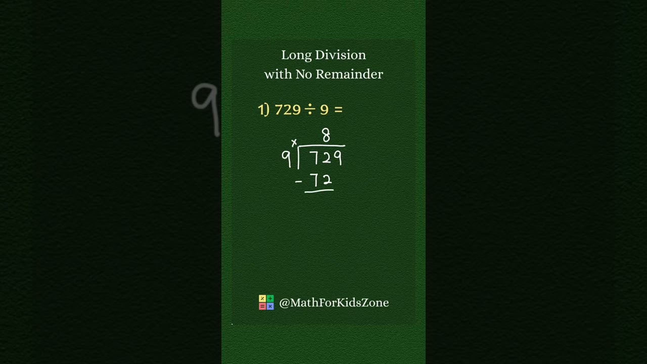 Long Division with No Remainder | 3rd Grade Math ✅💯 #math #division #mathforkids #maths