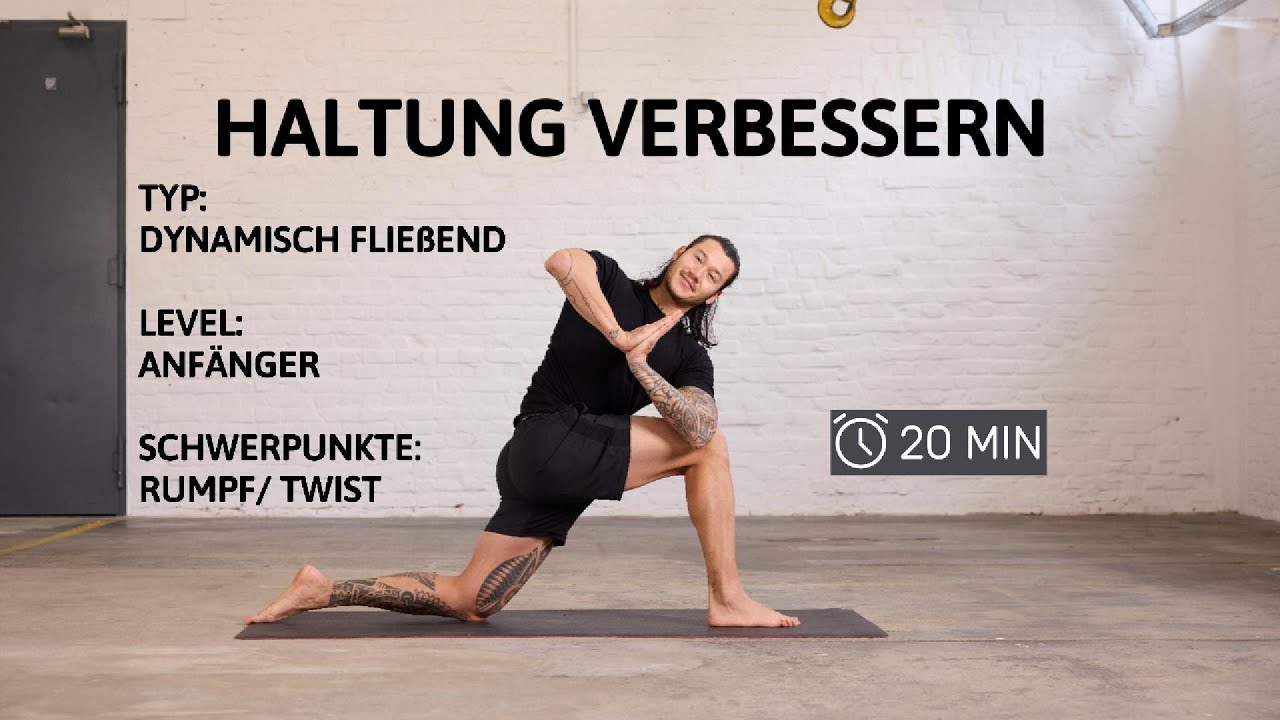 Haltung verbessern 20 Min Mobility & Core Flow Anfänger
