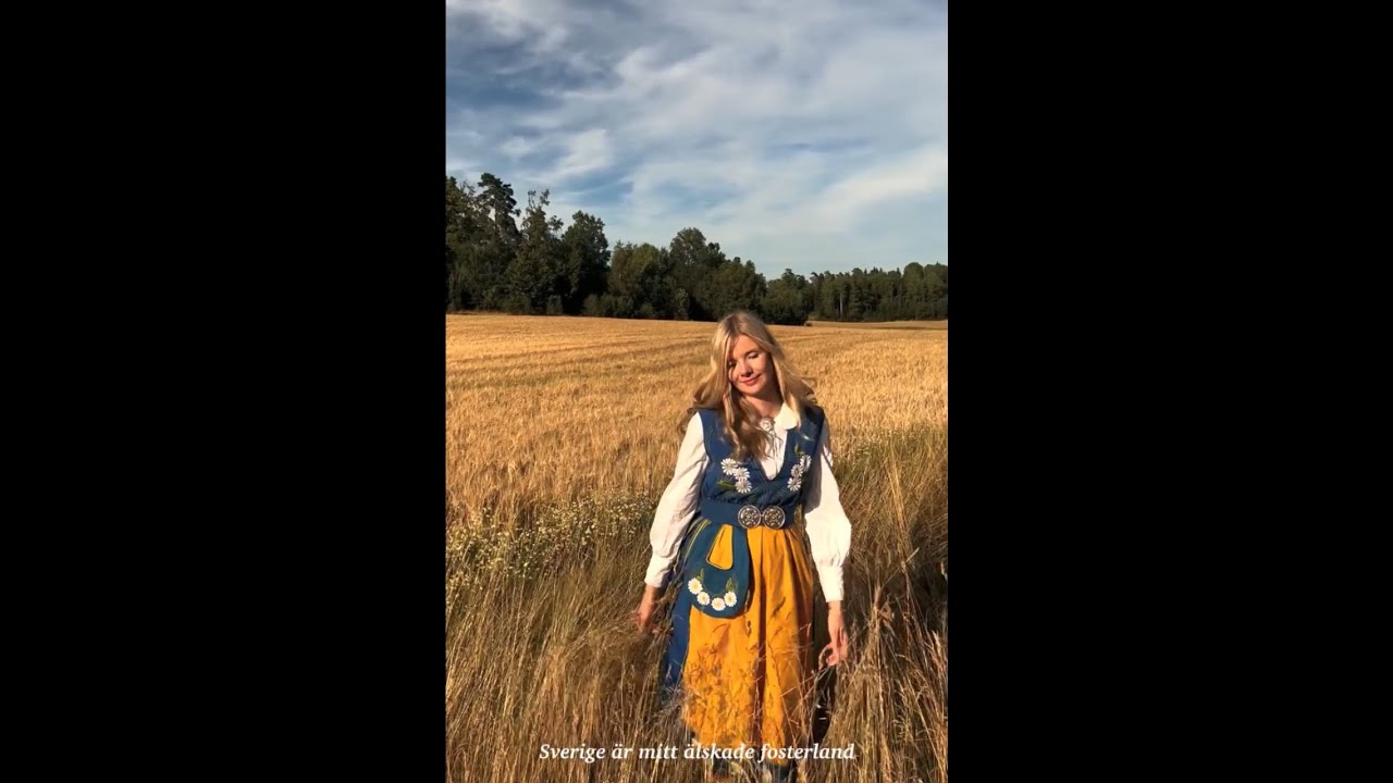 Proud, Swedish Girl in Sweden's beautiful nature