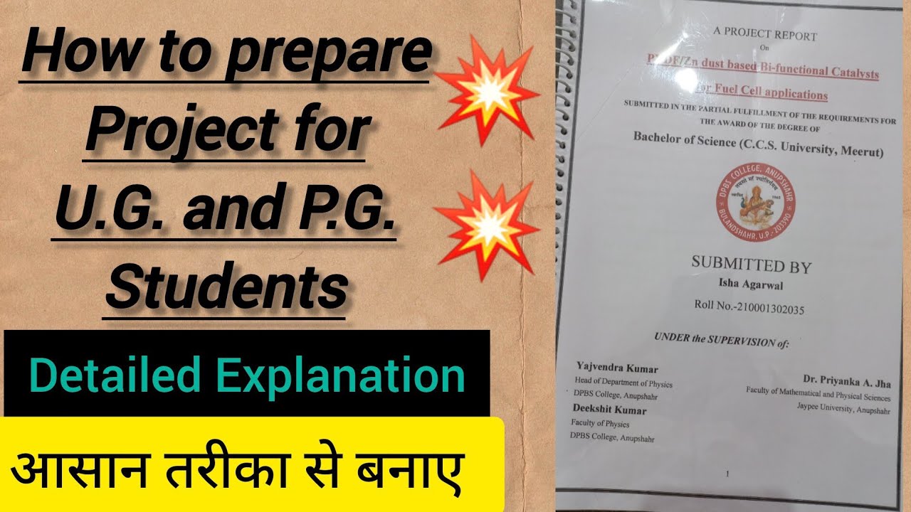 Project for Final Year College Students U.G. and P.G. | Detailed Explaination of Research Project