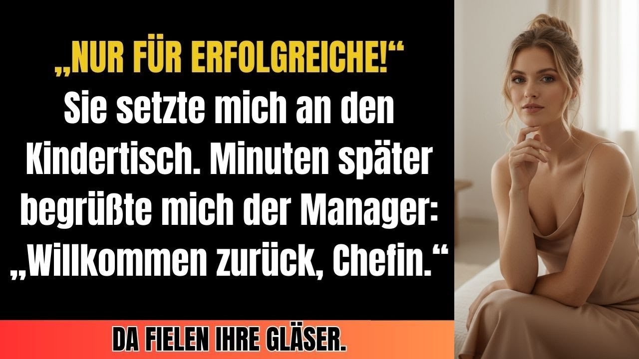 Sie setzten mich an den Kindertisch – dann erfuhren sie, wer das Restaurant gekauft hat.