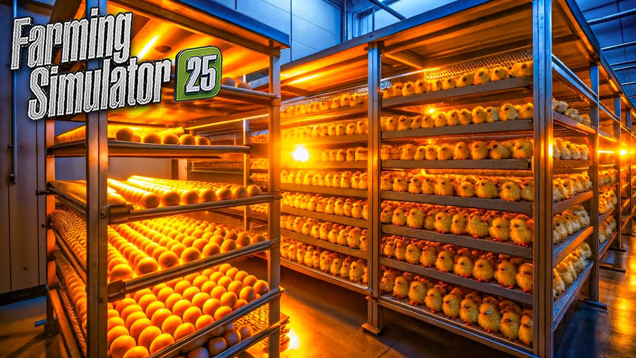 Система ИНКУБАТОРА ДЛЯ ЯИЦ | Изготовление 120 цыплят в день | Farming Simulator 25