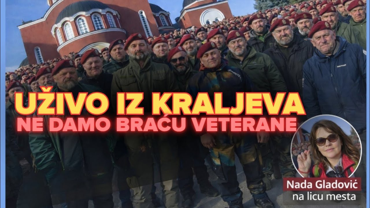 Uživo (Kraljevo) - Vučić hapsi veterane: Studenti i narod uz padobrance 63.brigade! Krenuli su ka ..