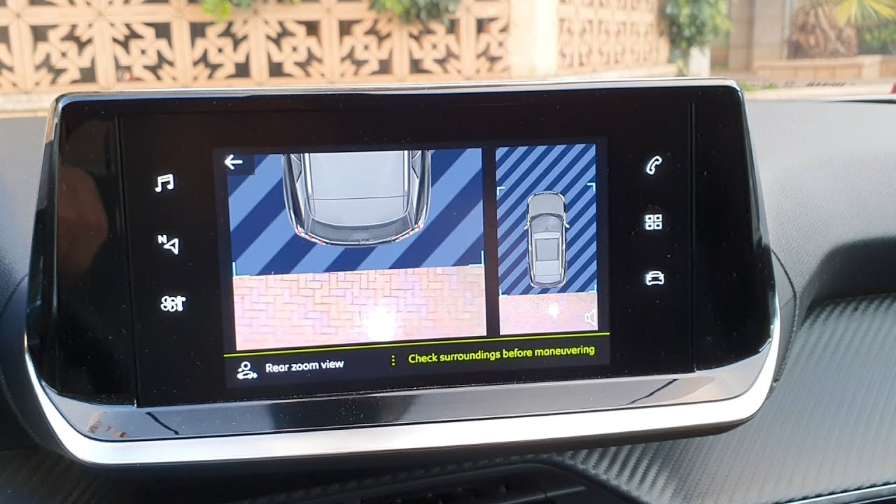 Peugeot 2008: Camera. Parking sensors. Visiopark on the touch screen.