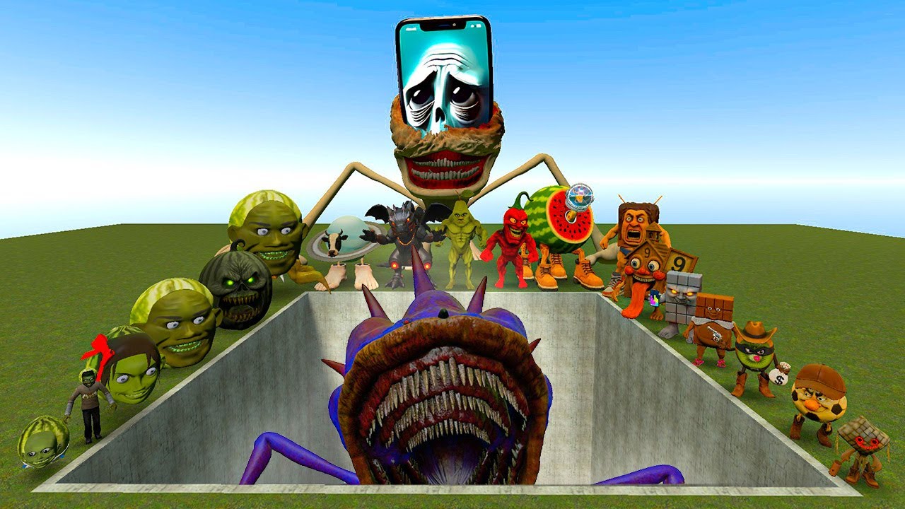 ALL NEW ITALIAN AI BRAINROT MEMES VS THE GIANT PIT WITH SONIC TAPES CURSED! - Garry's Mod