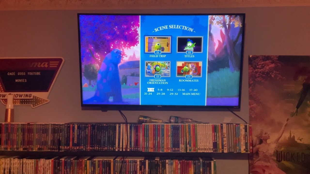 Menu walkthrough of Monsters University 2013 dvd