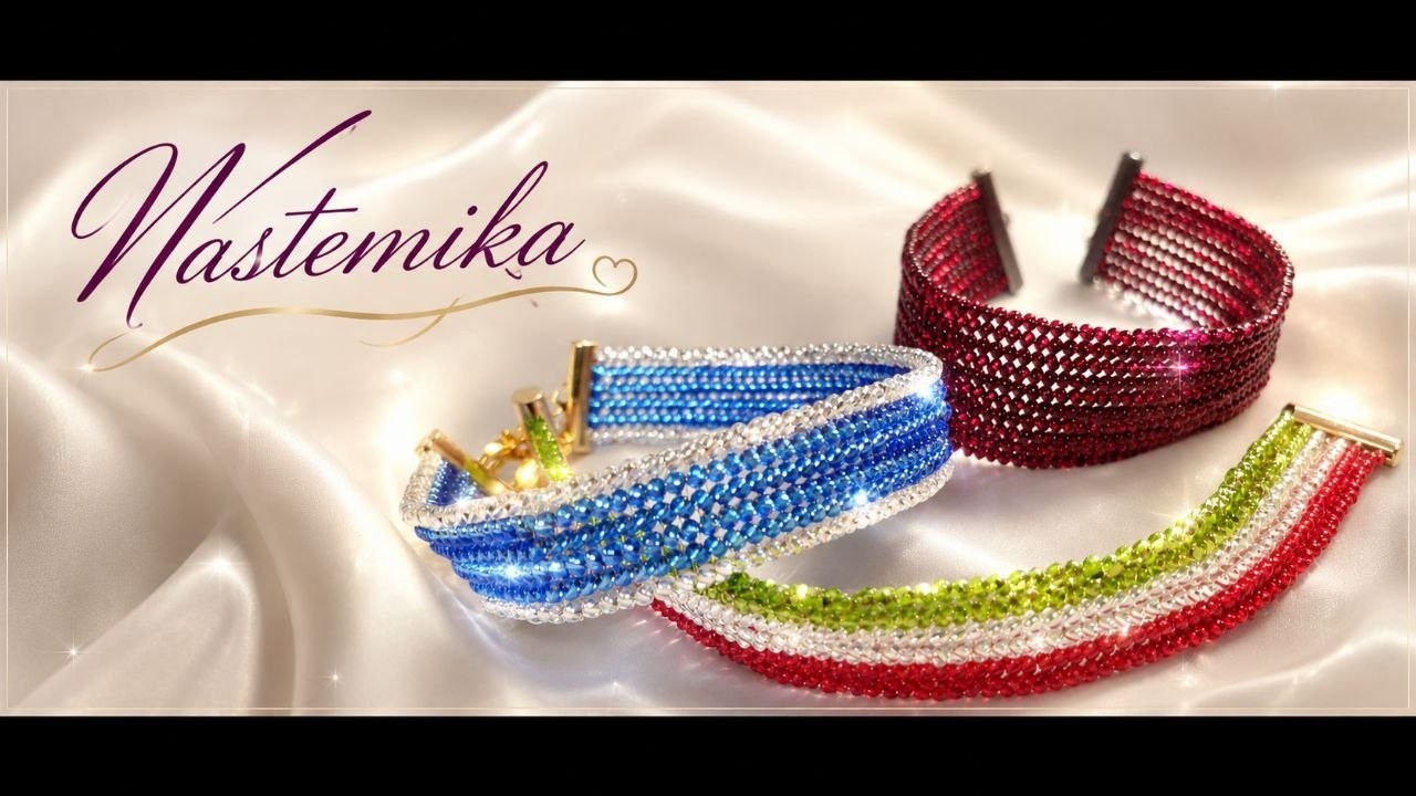 Bracciale largo con tecnica Ndebele | Tutorial passo dopo passo