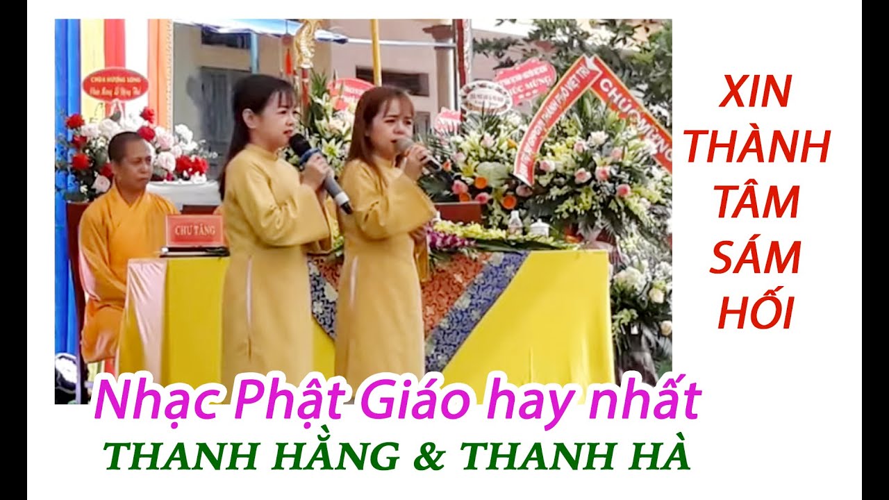 Xin thành tâm sám hối - Thanh Hằng ft Thanh Hà (Cặp song ca tí hon nhất VN) Chùa Vân Long Việt Trì.