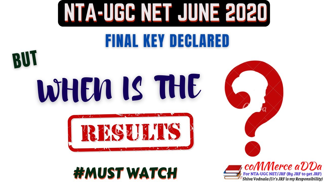 When UGC NET June 2020 Results ? Final Answer key Released | Commerce adda