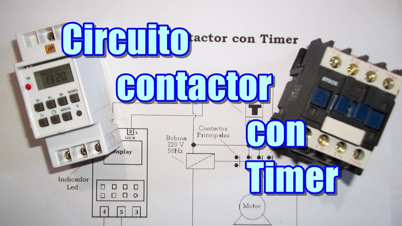 Circuito de contactor con Timer ddigital