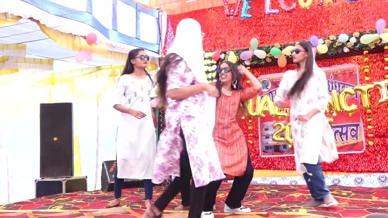 part -2 funny parody dance annual function by girls Prayas School Dhundharka