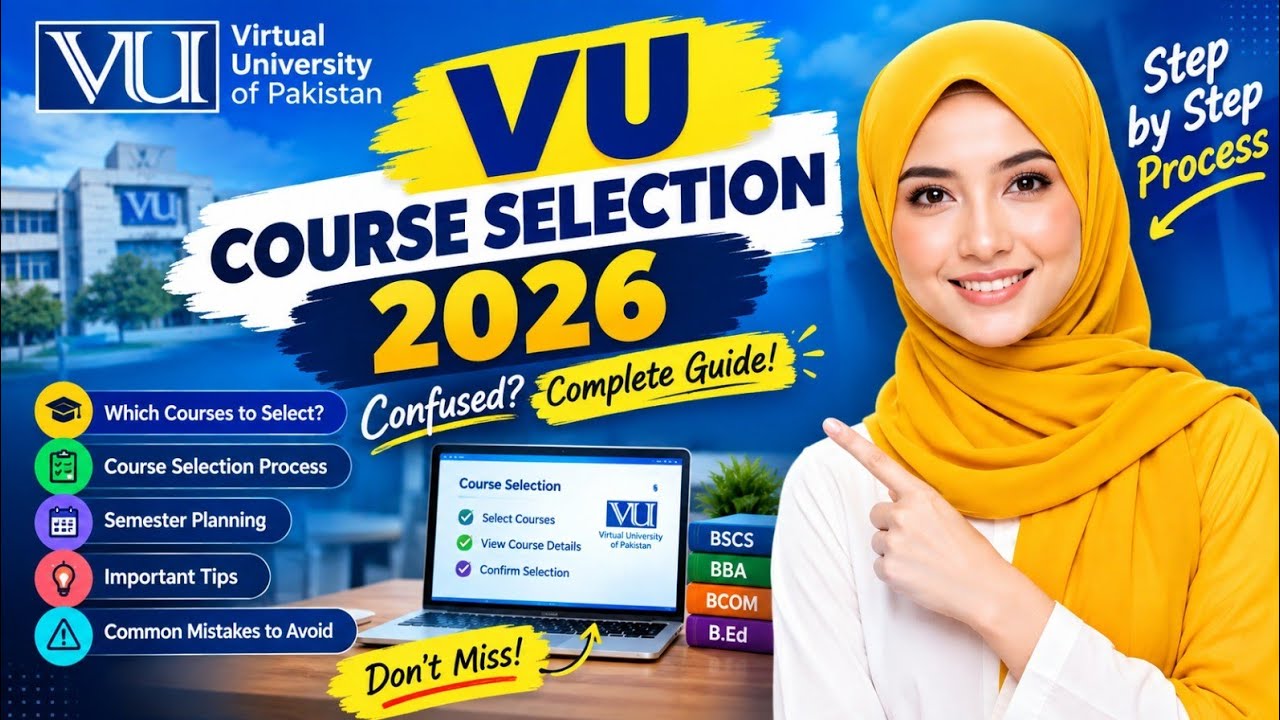 VU Course Selection 2026 | Virtual University Course Selection Guide | Complete Step-by-Step Guide