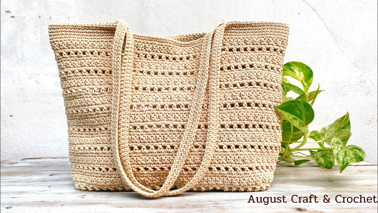 ❤️✅ Simple Crochet Tote Bag Very Easy for Beginners | August Craft
