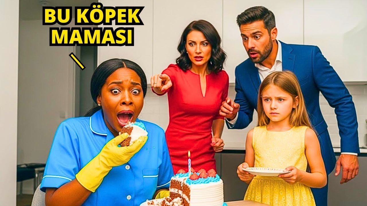 ÜVEY ANNE, MİLYONERİN KIZININ DOĞUM GÜNÜ İÇİN KÖPEK MAMASINDAN PASTA YAPAR, TA Kİ TEMİZLİKÇİ TADINA
